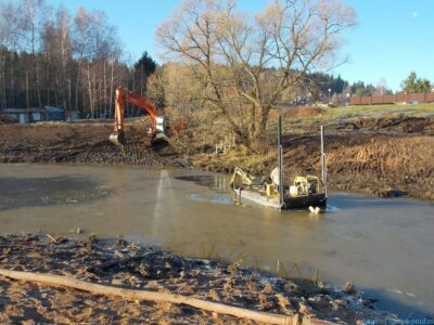 Профессиональная очистка дна водоемов дноуглубление укрепление берегов и склонов