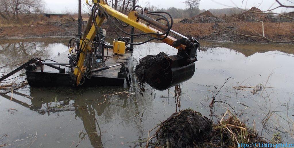 Углубление дна озера - CleanPond Москва Россия