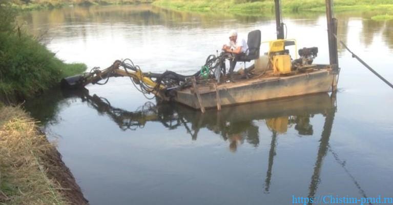 Стоимость углубления дна пруда, реки или водоема