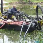 Очистка прудов, рек и водоемов земснарядом от ила, водорослей и мусора