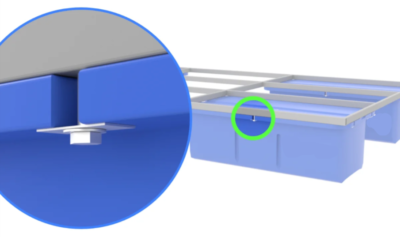 Крепление каркаса к понтонам-поплавкам: